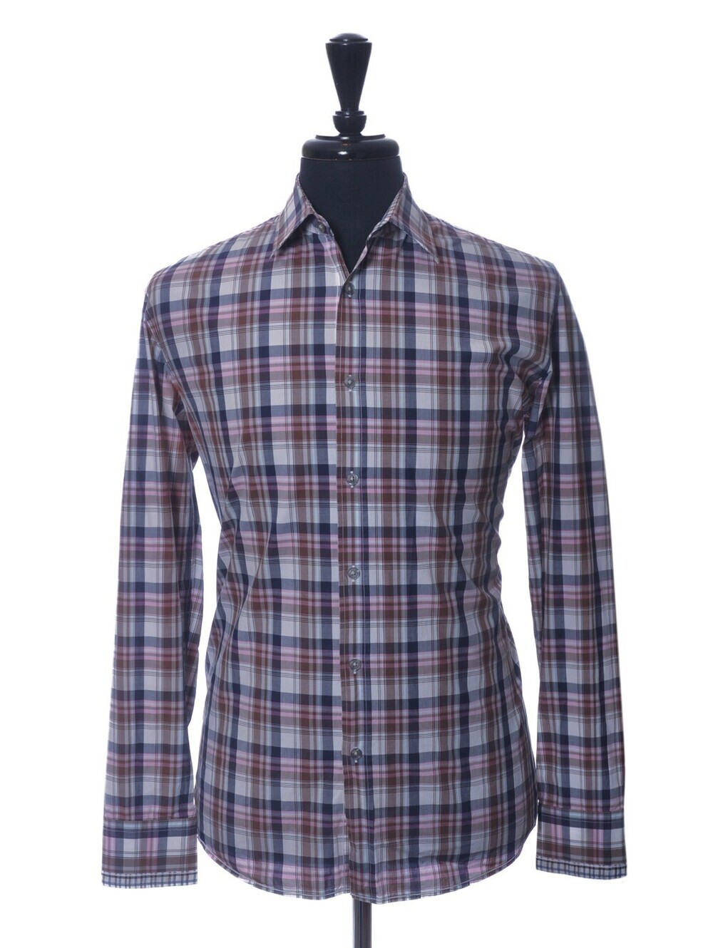 Hugo Boss Brown Check Regular Fit Oberto Shirt XL 38259